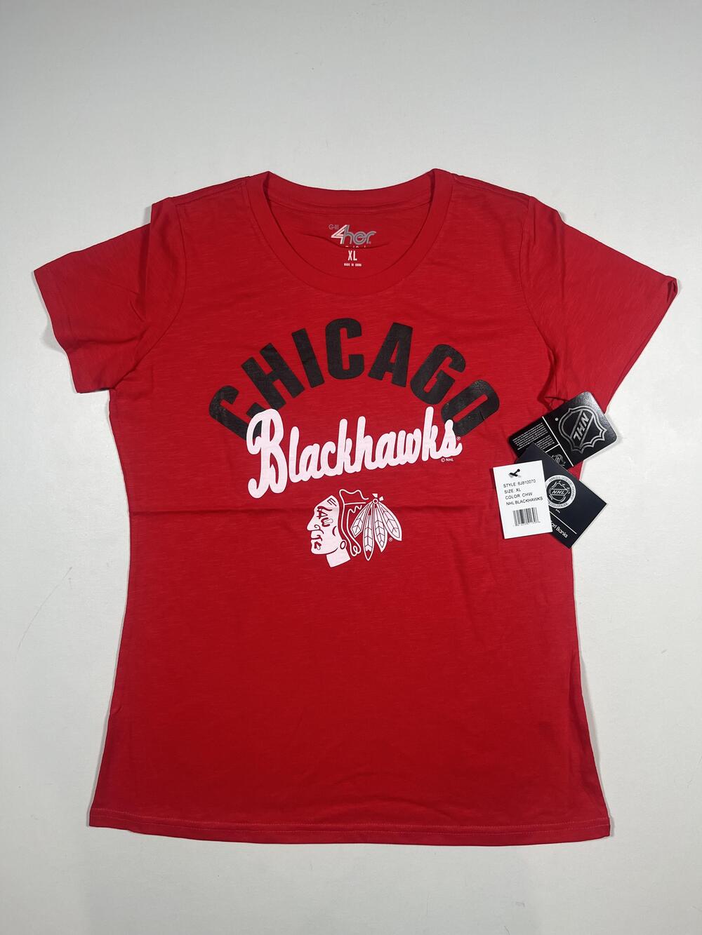 Chicago Blackhawks Shirt Womens XL Red NHL Hockey G-III 4Her Graphic Tee